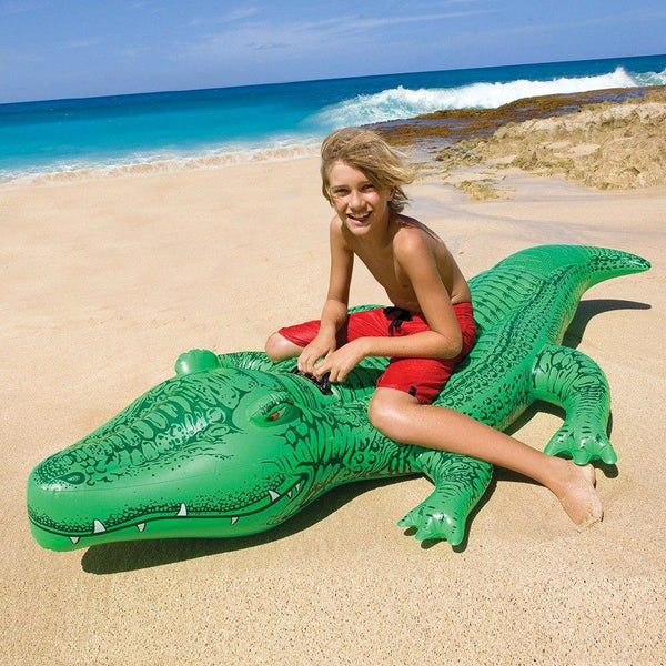 prezzo Materassino Cavalcabile Gonfiabile per Bambini a Forma di Coccodrillo 203x114 cm Intex