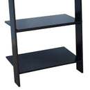 Appendiabiti da Ingresso a 3 Ripiani 4 Ganci in Legno Nero 67x38.5x196 cm 
