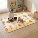 Tappeto Gioco per Bambini 0-3 Anni 200x150x1,5 cm Pieghevole e Reversibile in XPE Multicolore      