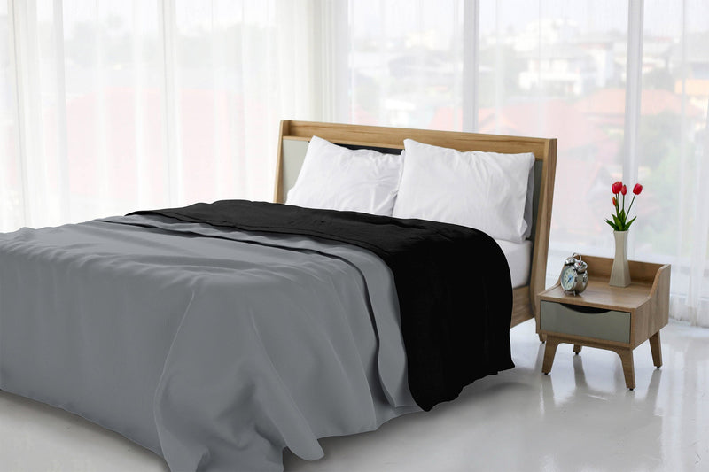 Lenzuolo Sopra in Tinta Unita Nero
