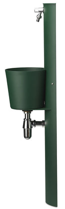 Fontana a Parete da Giardino con Rubinetto e Secchio Belfer 42/PRT Verde