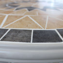 Tavolo Rotondo Perse Ø90x74 h cm in Acciaio Tortora