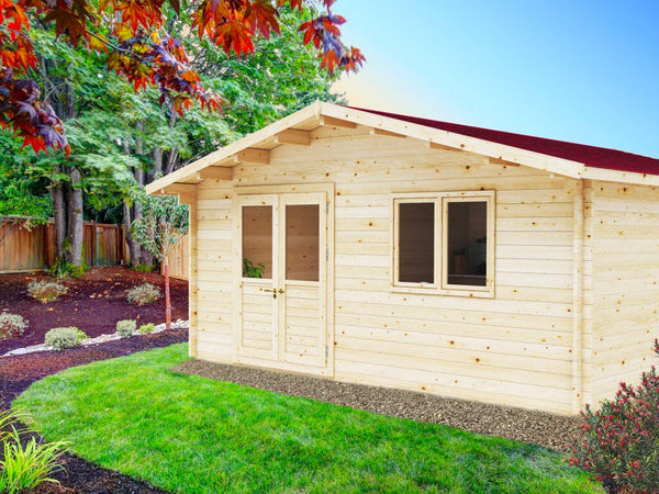 Casetta da Giardino Porta Doppia 2 Finestre 600x600 cm in Legno Anna sconto