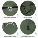 Tenda da Doccia Pop Up Impermeabile 100x100x185 cm in Poliestere Verde Militare    