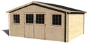 Casetta Box da Giardino per Attrezzi 4,78x3,98m Senza Pavimento in Legno Abete 28mm Floridan N1