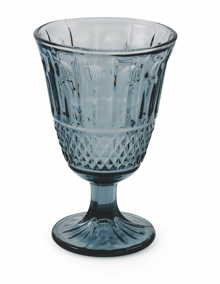 Set 6 Calici Ø8,5x13,8 cm in Vetro Villa d'Este Home Tivoli Elegance Fumè