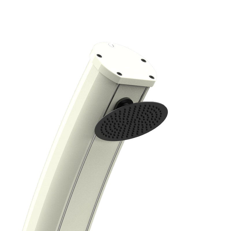 Doccia Solare da Giardino 25L Miscelatore e Lavapiedi Sined Emi Bianca