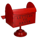 Portalettere Natalizio 30x21x40 cm in Metallo Rosso