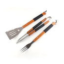 Set 3 Utensili Accessori per  Barbecue in Acciaio Wood 