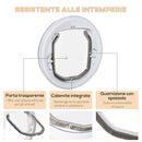 Gattaiola Ø30x4P cm per Vetro Rete e Porta Bianca