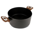 Casseruola Ø 24cm Antiaderente Induzione Silex Elegance Wood Nero