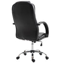 Poltrona Direzionale da Ufficio Ergonomica in Similpelle Nero 