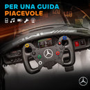 Macchina Elettrica Bambini 3-8 Anni Licenza Ufficiale Mercedes AMG 12V con Telecomando Luci LED Bianco      