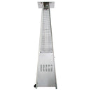 Stufa a Fungo a Gas Max 13kW Fiamma Viva Verticale 52x52x227 cm Pyramid Acciaio     