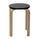 Sgabello Tondo in Legno Ø32x45cm Small Nero