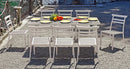 Tavolo Rettangolare da Giardino 180x90 cm in Alluminio Vorghini Ceriale Grigio Scuro