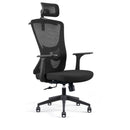 Sedia Poltrona Direzionale da Ufficio in Similpelle Nera 