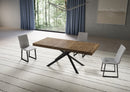  Tavolo Allungabile 200-460x90x77 cm Niket Noce Gambe Antracite