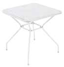 Tavolo Quadrato da Giardino 70x70 cm in Ferro Vorghini Bardolino Avorio