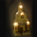 Villaggio Natalizio in Resina Chiesa con Luci e Suoni 27x21xh53 cm