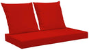 Cuscini per Pallet 120x80 cm Seduta e Schienale in Similpelle Mariotti Belem Rosso