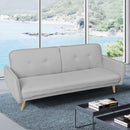 Divano Letto Clic Clac 186x85x80 cm in Tessuto Grigio