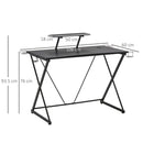 Scrivania da Gaming 106x60x93,5 cm con Ripiano in MDF e Metallo Nero