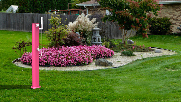 sconto Doccia Solare da Esterno Giardino 20L Miscelatore Doccetta e Lavapiedi Arkema Jolly Go Sabbia