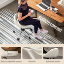 Sgabello con Ruote Ø50x63-83 cm con Seduta Girevole e Altezza Regolabile in Finta Pelle PU Bianco      