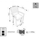 Poltrona Formentera con Cuscino 46x62x84 h cm in Alluminio Tortora