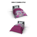 Trapunta Invernale 1 Piazza e Mezzo Stampata in Microfibra 300gr Double Face Soffioni