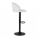 Set 2 Sgabelli 51x44x60/80 cm in Similpelle Base Nera Bianco