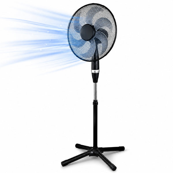 online Ventilatore a Piantana 75W con 6 Pale Ø40 cm e Griglia 45 cm 3 Velocità Nero