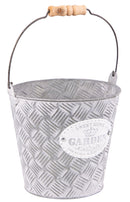 Secchio Garden Ø16x15 cm in Metallo Grigio