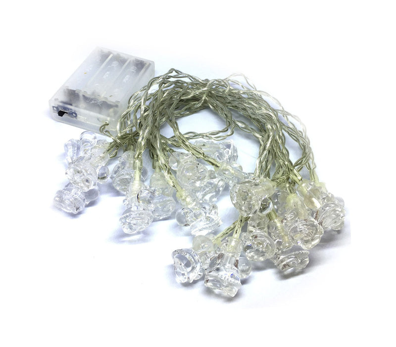 Luci di Natale 20 Led Bianco a Forma di Babbo Natale da Interno