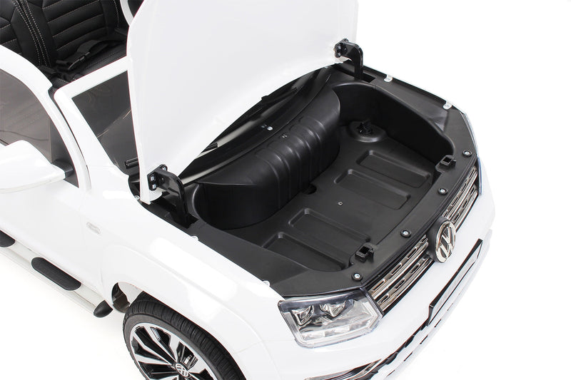 Macchina Elettrica per Bambini 2 Posti 12V con Licenza Volkswagen Amarok Bianca