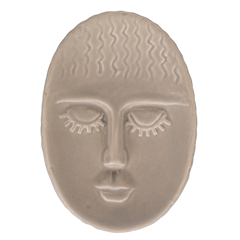 Porta Sapone a Forma di Viso 11x7,8x3 cm  in Gres VdE Tivoli 1996 Vis a Vis