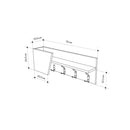 Mensola Appendiabiti da Parete 74x15,7x26 cm Attaccapanni Zaffiro di Quercia e Antracite      