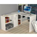 Scrivania angolare 210x60x74 cm Alis bianco reversibile