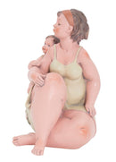 Donnina Positano con Figlio 12,9x10,9x16,2 cm in Resina