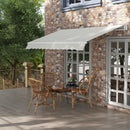 Tenda da Sole a Bracci Regolabile 200x295 cm in Alluminio e Poliestere Crema
