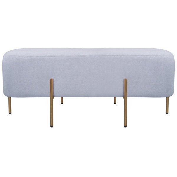 Pouf Poggiapiedi 97x39x40 cm in Tessuto Kate Grigio prezzo