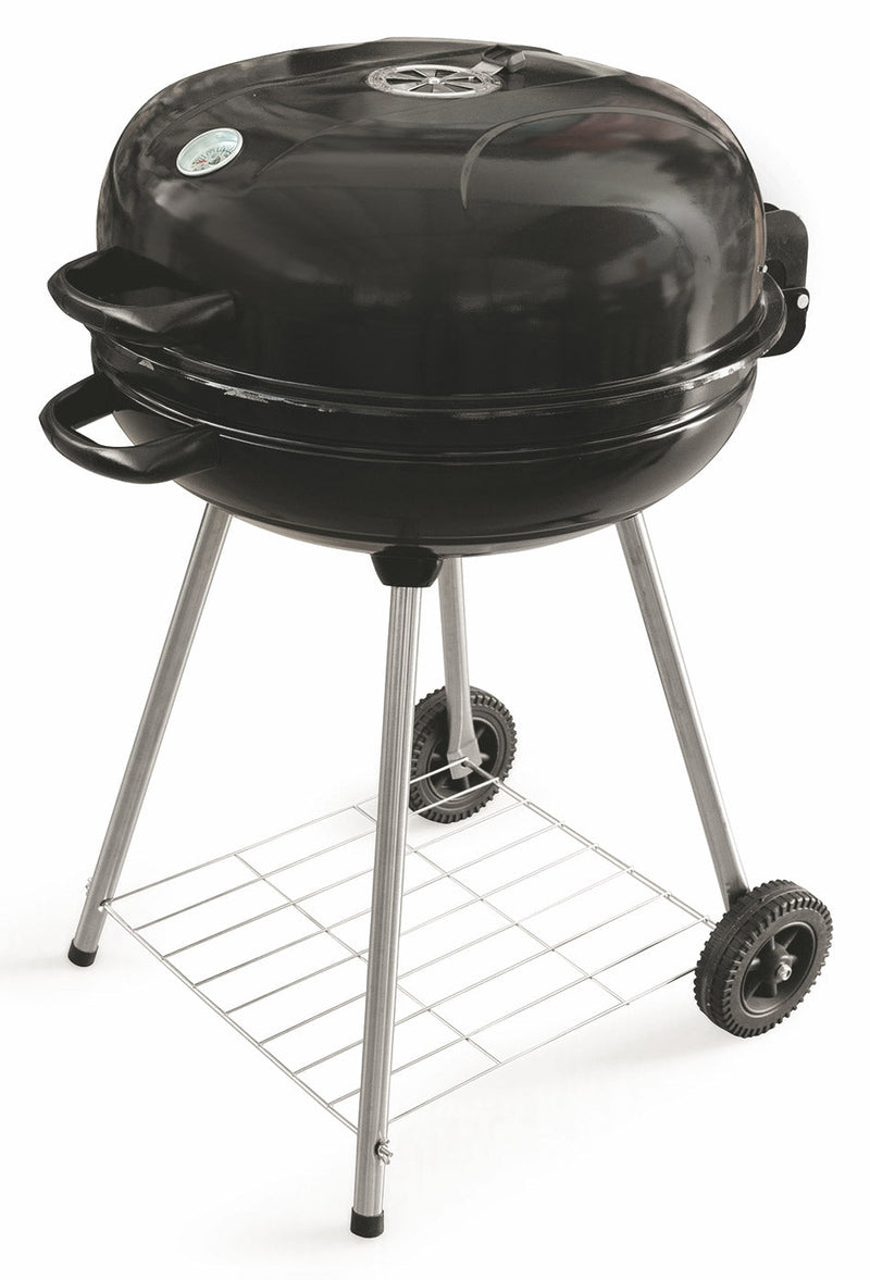 Barbecue a Carbone Carbonella Tondo con Ruote Soriani Sun-Day Nero