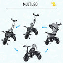 Passeggino Triciclo per Bambini Pieghevole  Grigio