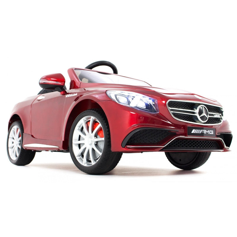 Macchina Elettrica per Bambini 12V con Licenza Mercedes S63 AMG Rossa