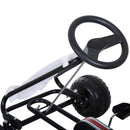 Go-Kart a Pedali per Bambini Bianco e Nero 