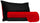 Set Lenzuola Sopra Sotto e Federe Doubleface Rosso\/Nero