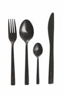 Servizio Set di Posate 24 Pezzi in Acciaio Nero Lucido Villa d'Este Home Tivoli Modern