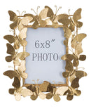 Cornice Butterfly Glam 28x11,5x30,5 cm in Ferro e Vetro Oro