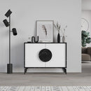 Madia 2 Ante 110x35,6x82 cm in MDF Gora Bianco